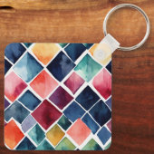 「水カラーアーガイルチャームキーチェーン」の詳細 キーホルダー (裏面)