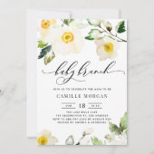 水カラーイエローアネモンフローラベビーブランチ 招待状 (正面)