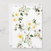 水カラーイエローアネモンフローラベビーブランチ 招待状 (裏面)