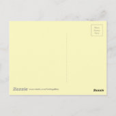 水カラーイエローオレンジ春の花デザイン ポストカード (裏面)