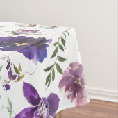 水カラーエレガントフローラバララベンダーパープル テーブルクロス (インサイチュ)