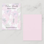 水カラーエレガントフローラヘアクリップの表示 名刺 (正面/裏面)