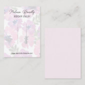 水カラーエレガントフローラヘアクリップの表示 名刺 (正面/裏面)