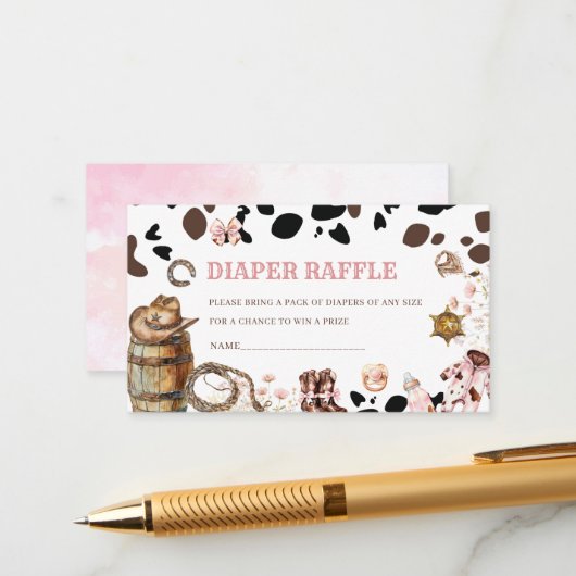 水カラーエレガントリトル女性のカーボーイロデオカントリーb エンクロージャーカード (正面/裏面インサイチュ)