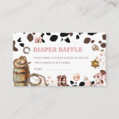 水カラーエレガントリトル女性のカーボーイロデオカントリーb エンクロージャーカード (正面)