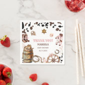 水カラーエレガントリトル女性のカーボーイロデオカントリーb スタンダードカクテルナプキン (インサイチュ)