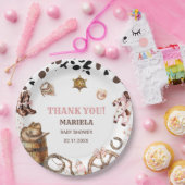 水カラーエレガントリトル女性のカーボーイロデオカントリーb ペーパープレート (パーティー)