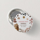 水カラーエレガントリトル女性のカーボーイロデオカントリーb 缶バッジ (正面&裏面)