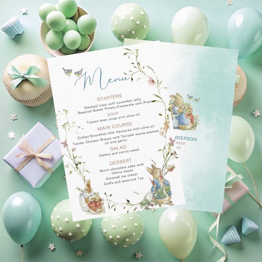 水カラーエレガントワイルドフラワーピーターベビーsh エンクロージャーカード