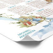 水カラーエレガントワイルドフラワーピーターベビーsh ポスター (角)