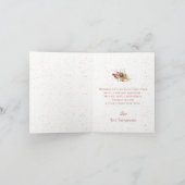 水カラーオレンジベリーリースメリークリスマス ノートカード (内部)