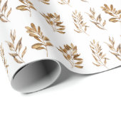 水カラーオレンジ離れ色Boho ラッピングペーパー (ロールコーナー)