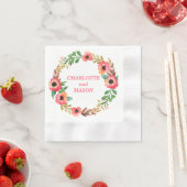 水カラーカクテルナプキン 縁ありカクテルナプキン (インサイチュ)