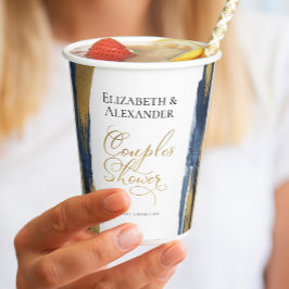 水カラーカップルシャワー紙カップ |抽象芸術 紙コップ