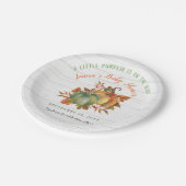 水カラーカボチャ素朴木材 |赤ちゃんシャワー ペーパープレート (アングル)