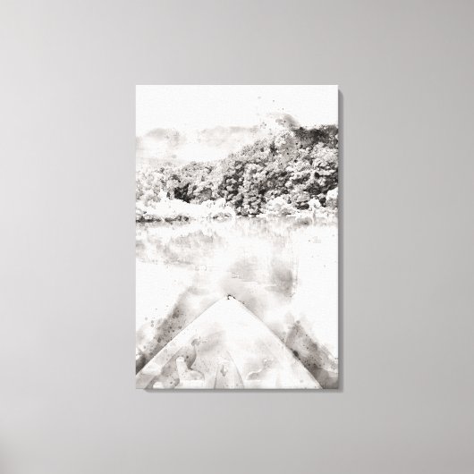 水カラーカヤックキャンバスプリント キャンバスプリント (正面)