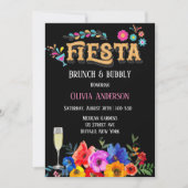 水カラーカラフルフローラフィエスタブランチ&バブリー 招待状 (正面)