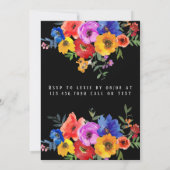 水カラーカラフルフローラフェスタ婚約パーティ 招待状 (裏面)