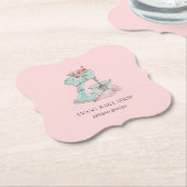 水カラーキッチンミキサーピンクベーカリー ペーパーコースター (アングル)