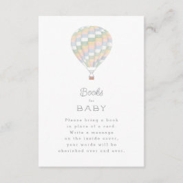 水カラーキルトホットエアバルーン赤ちゃんシャワー エンクロージャーカード