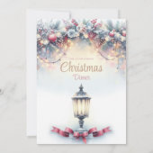 水カラークリスマスディナー招待状 招待状 (裏面)