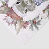 水カラークリスマスバニーと水玉模様ボウ 薄葉紙 (詳細)