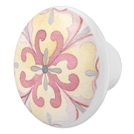 水カラークールアートワークレトロフローラキッチンデコール セラミックノブ