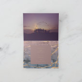 水カラーグラデーションオアシスモダン金ゴールド大学Grad サンキューカード (内部)