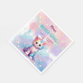 水カラーケチコーンミオグティック誕生日 スタンダードランチョンナプキン (角)