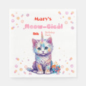 水カラーケチコーンミオグティック誕生日 スタンダードランチョンナプキン (正面)