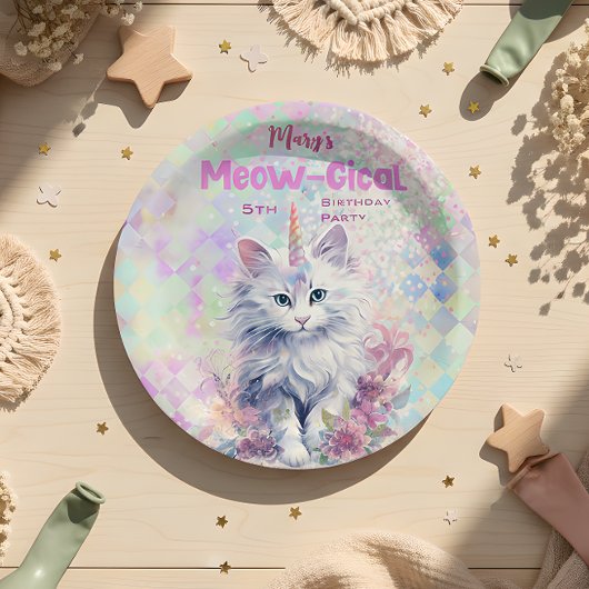 水カラーケチコーンミオグティック誕生日 ペーパープレート