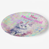 水カラーケチコーンミオグティック誕生日 ペーパープレート (アングル)