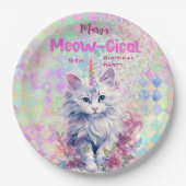 水カラーケチコーンミオグティック誕生日 ペーパープレート (正面)