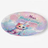 水カラーケチコーンミオグティック誕生日 ペーパープレート (アングル)