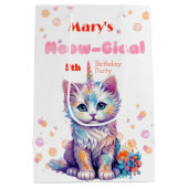 水カラーケチコーンミオグティック誕生日 ミディアムペーパーバッグ (裏面)