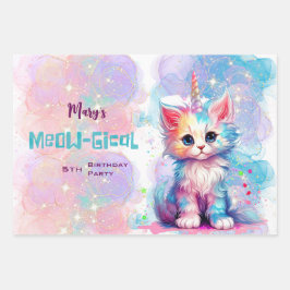 水カラーケチコーンミオグティック誕生日 ラッピングペーパーシート