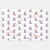 水カラーケチコーンミオグティック誕生日 ラッピングペーパーシート (正面2)