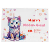 水カラーケチコーンミオグティック誕生日 ラージペーパーバッグ (裏面)