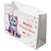 水カラーケチコーンミオグティック誕生日 ラージペーパーバッグ (裏面アングル)
