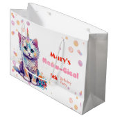 水カラーケチコーンミオグティック誕生日 ラージペーパーバッグ (正面アングル)