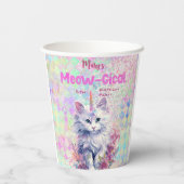 水カラーケチコーンミオグティック誕生日 紙コップ (裏面)
