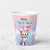 水カラーケチコーンミオグティック誕生日 紙コップ (正面)