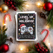 水カラーゲーミングゲーマークリスマスカード