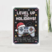 水カラーゲーミングゲーマークリスマスカード シーズンカード (正面)