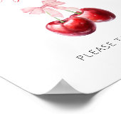 水カラーコケットさくらんぼベビーは甘い ポスター (角)