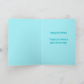 水カラーコーギ誕生日カード カード (内部)