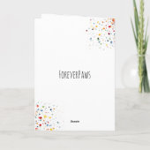 水カラーコーギ誕生日カード カード (裏面)