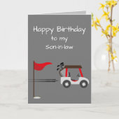 水カラーゴルフおもしろいゴルフ兄弟の義理 カード (黄色い花)