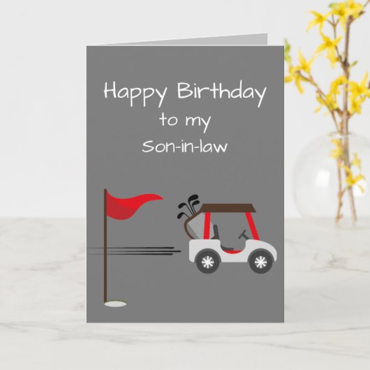 水カラーゴルフおもしろいゴルフ兄弟の義理 カード (黄色い花)