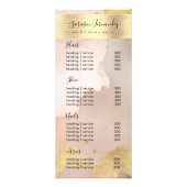 水カラーゴールドフォイル価格ブラック赤面ピンクラグジュアリー ラックカード (正面)